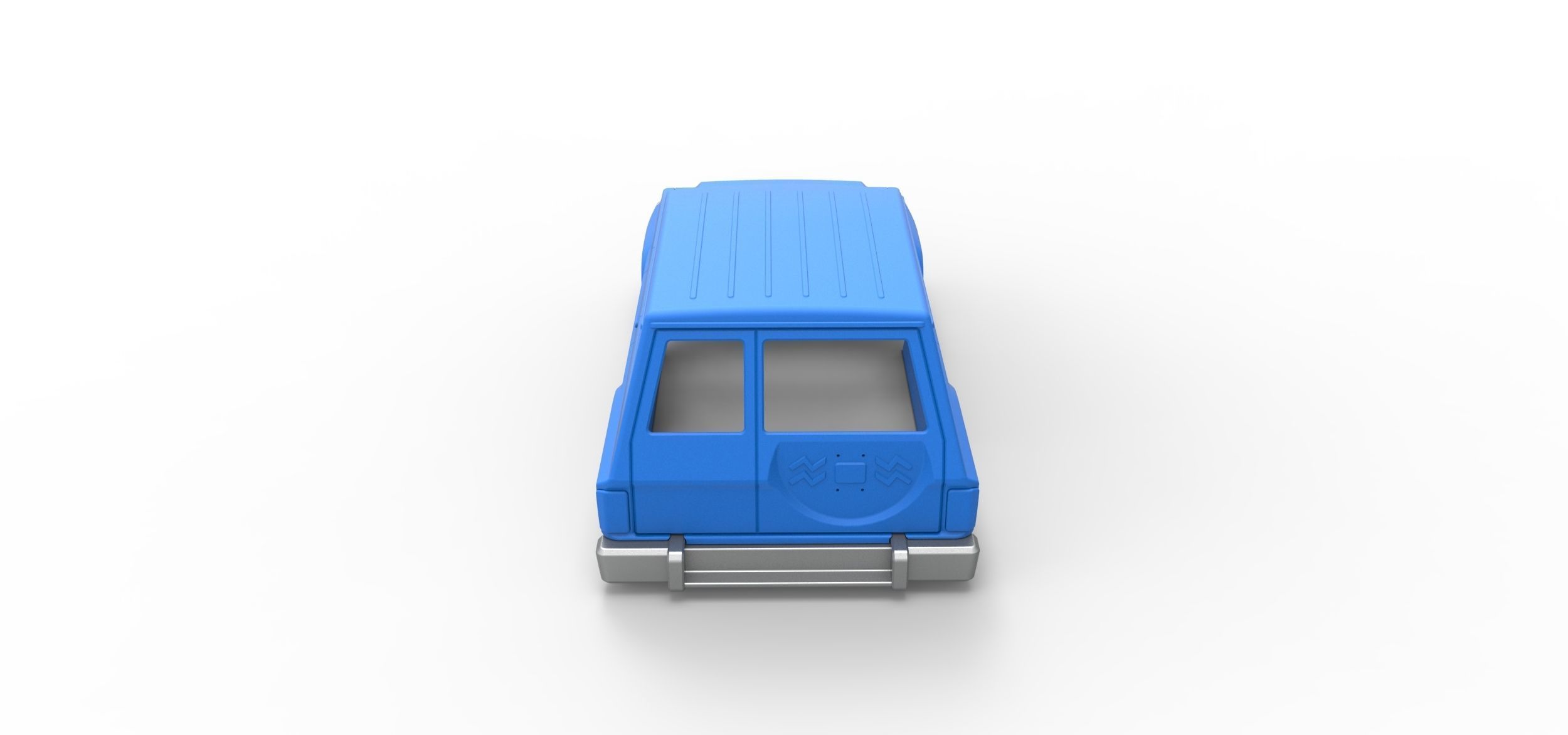 Shell of vintage SUV Scale 1 to 25 3D print model_14