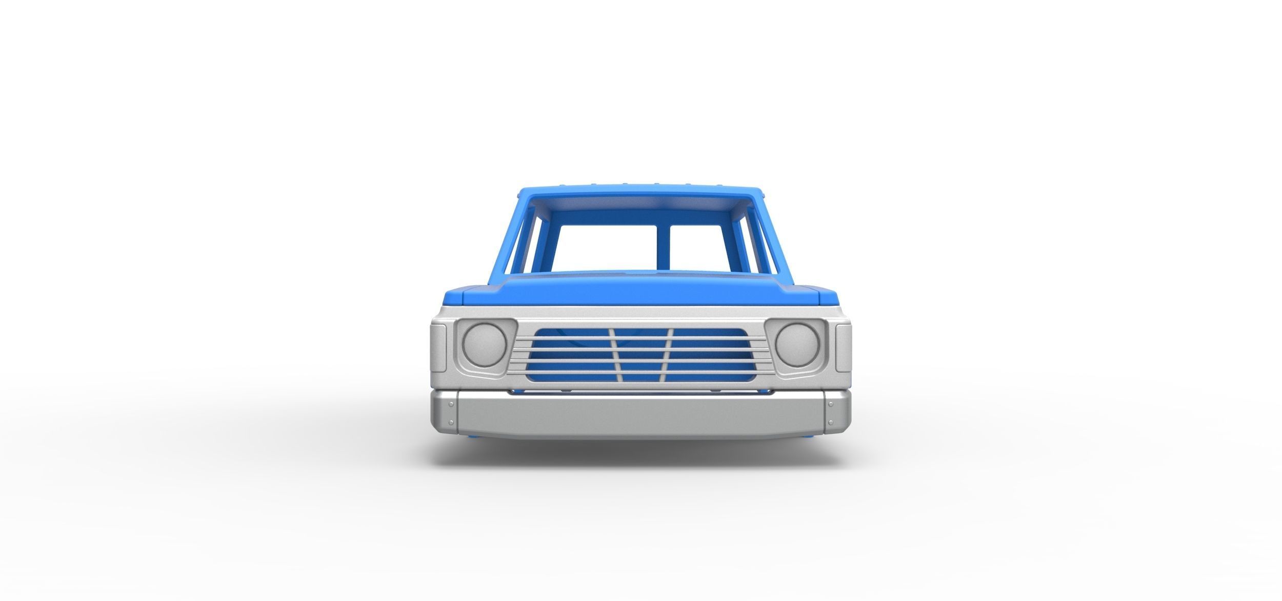 Shell of vintage SUV Scale 1 to 25 3D print model_5