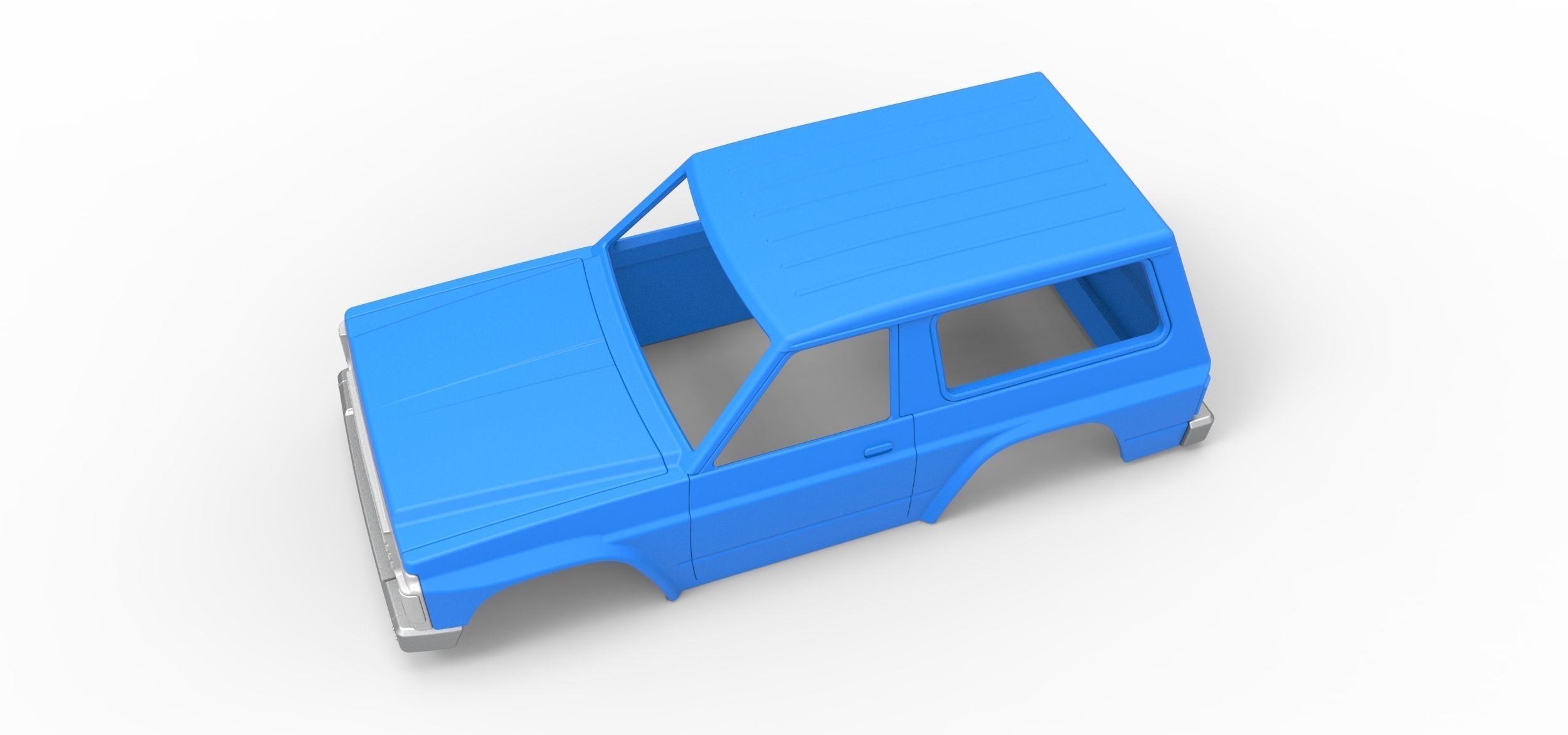 Shell of vintage SUV Scale 1 to 25 3D print model_2