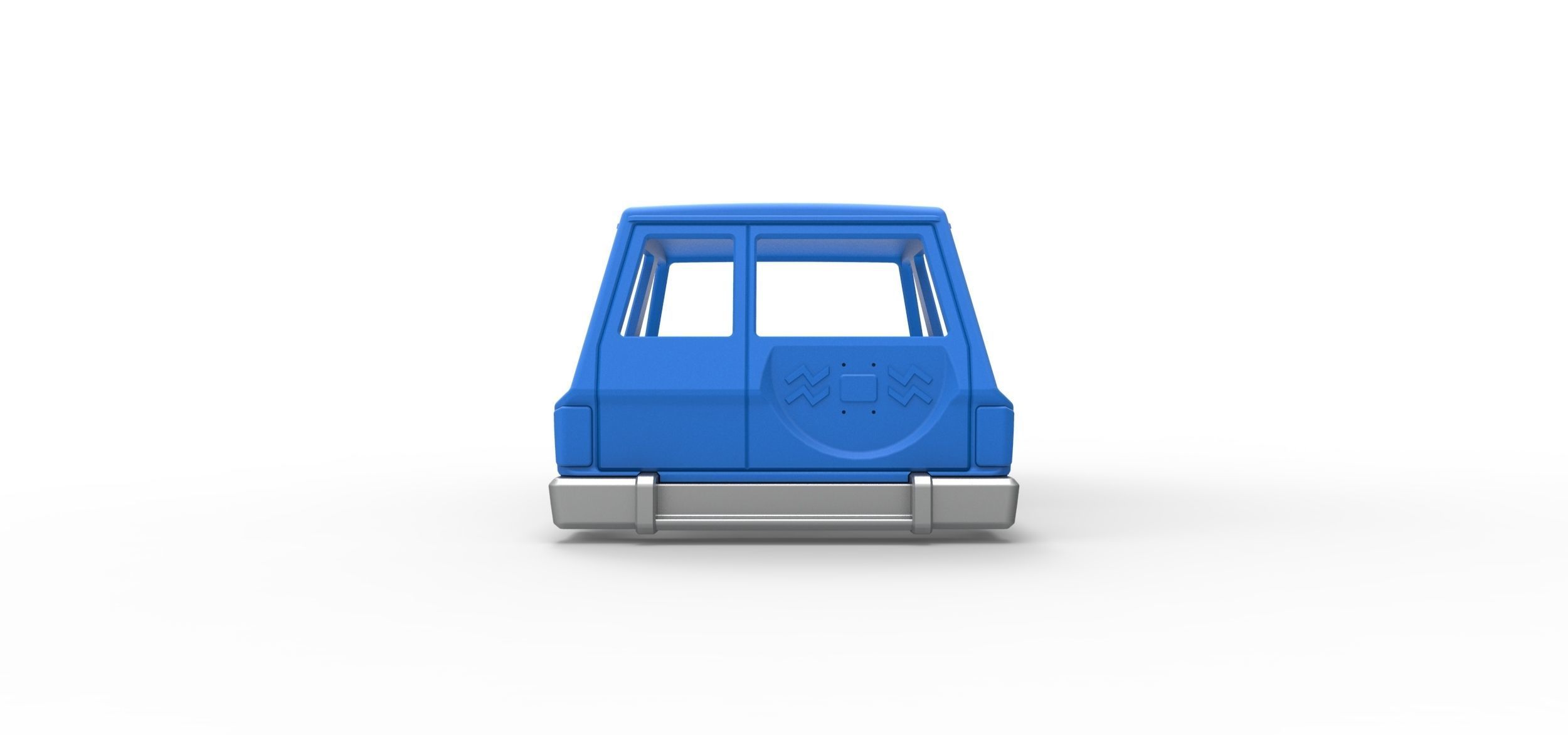 Shell of vintage SUV Scale 1 to 25 3D print model_13