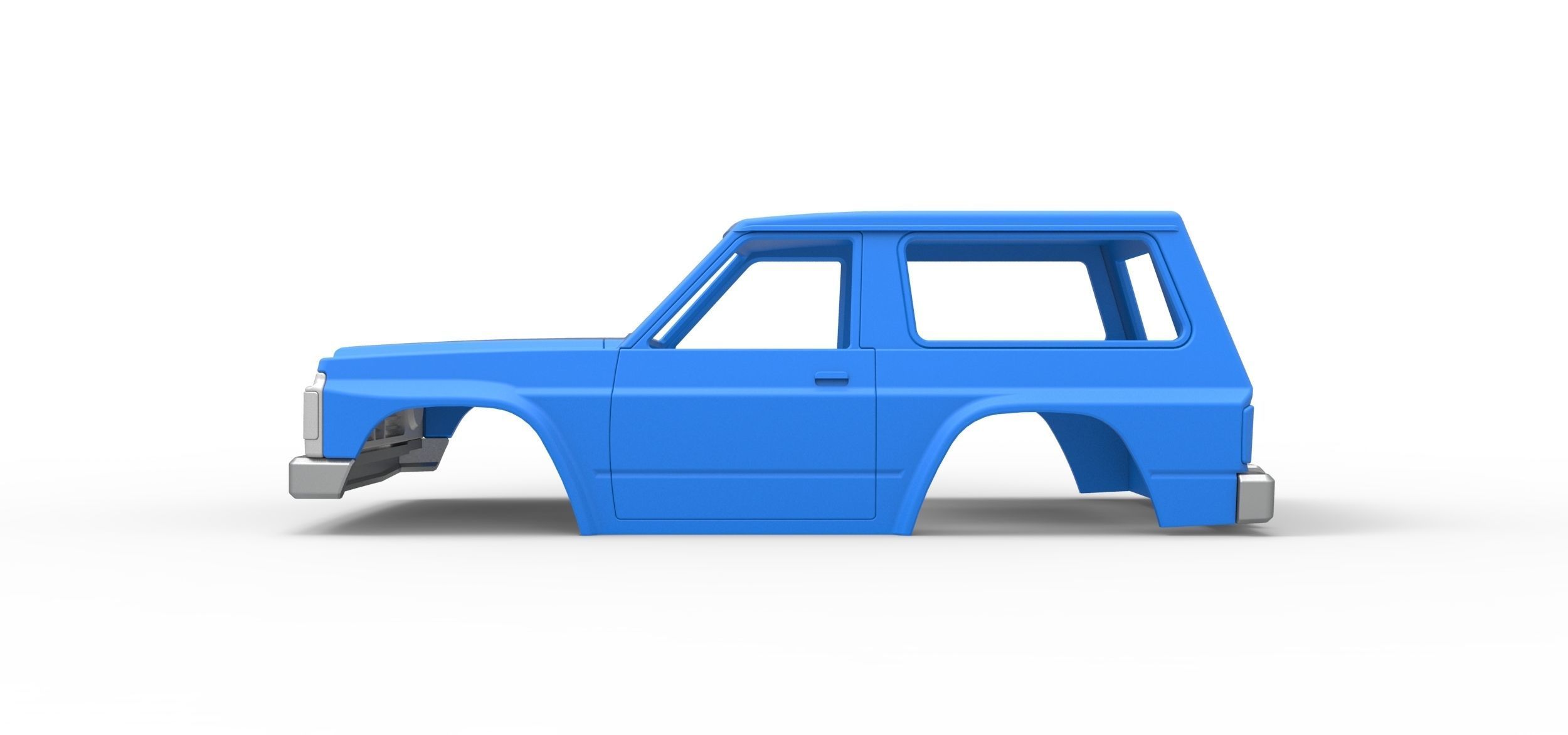 Shell of vintage SUV Scale 1 to 25 3D print model_7