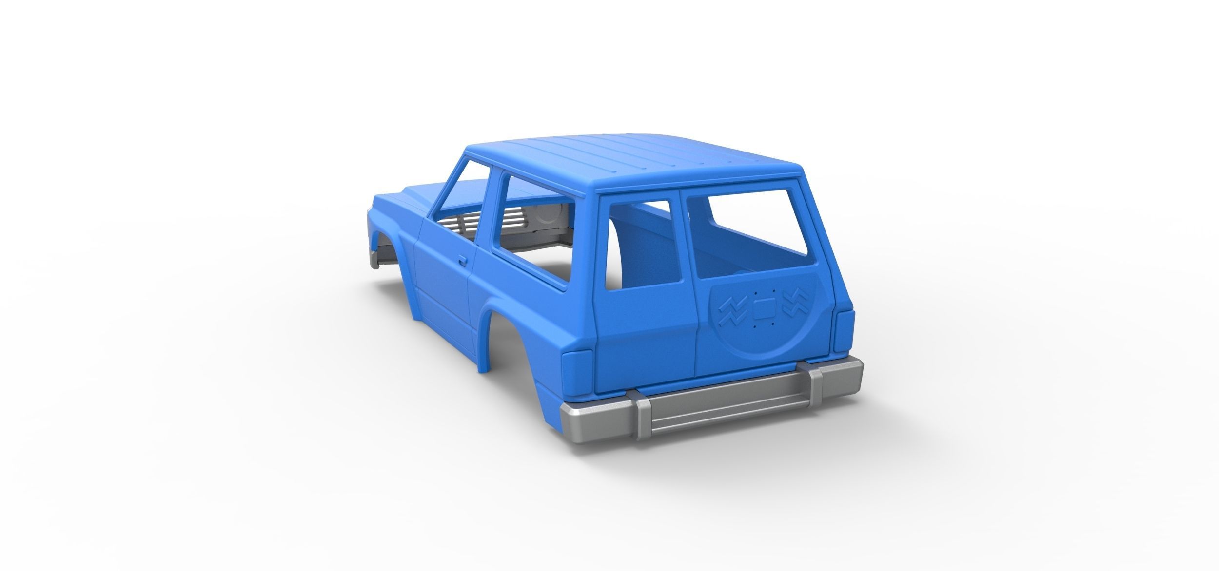 Shell of vintage SUV Scale 1 to 25 3D print model_11