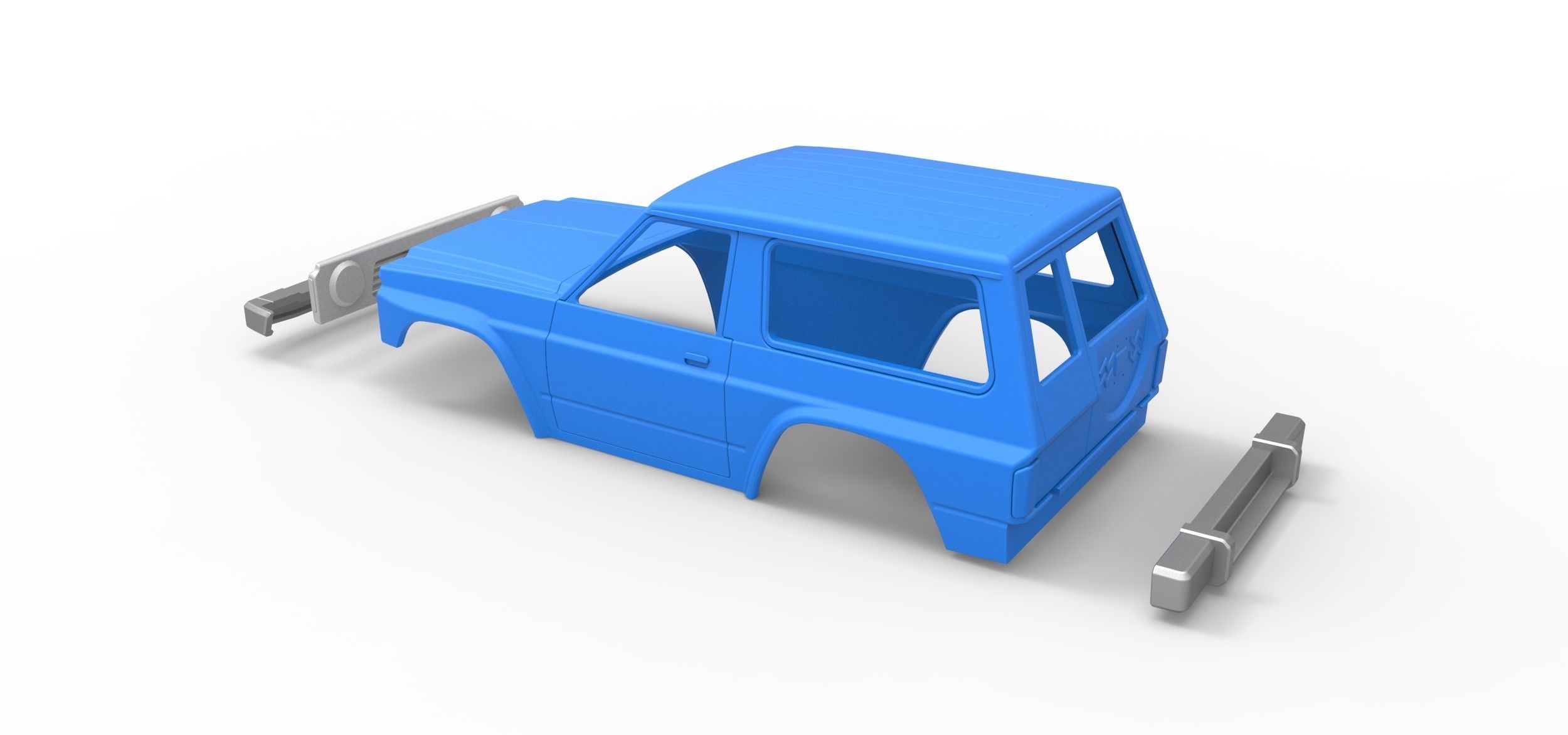 Shell of vintage SUV Scale 1 to 25 3D print model_18