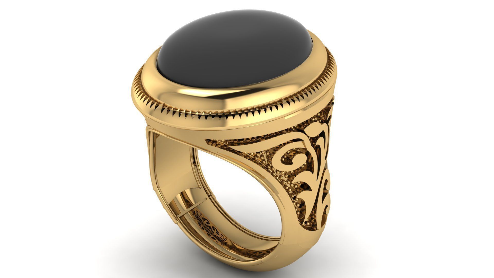 Italian Men Fashion Ring 3d Printable Model 3D print model_3