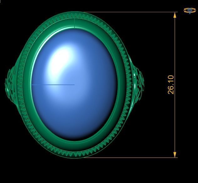 Italian Men Fashion Ring 3d Printable Model 3D print model_5