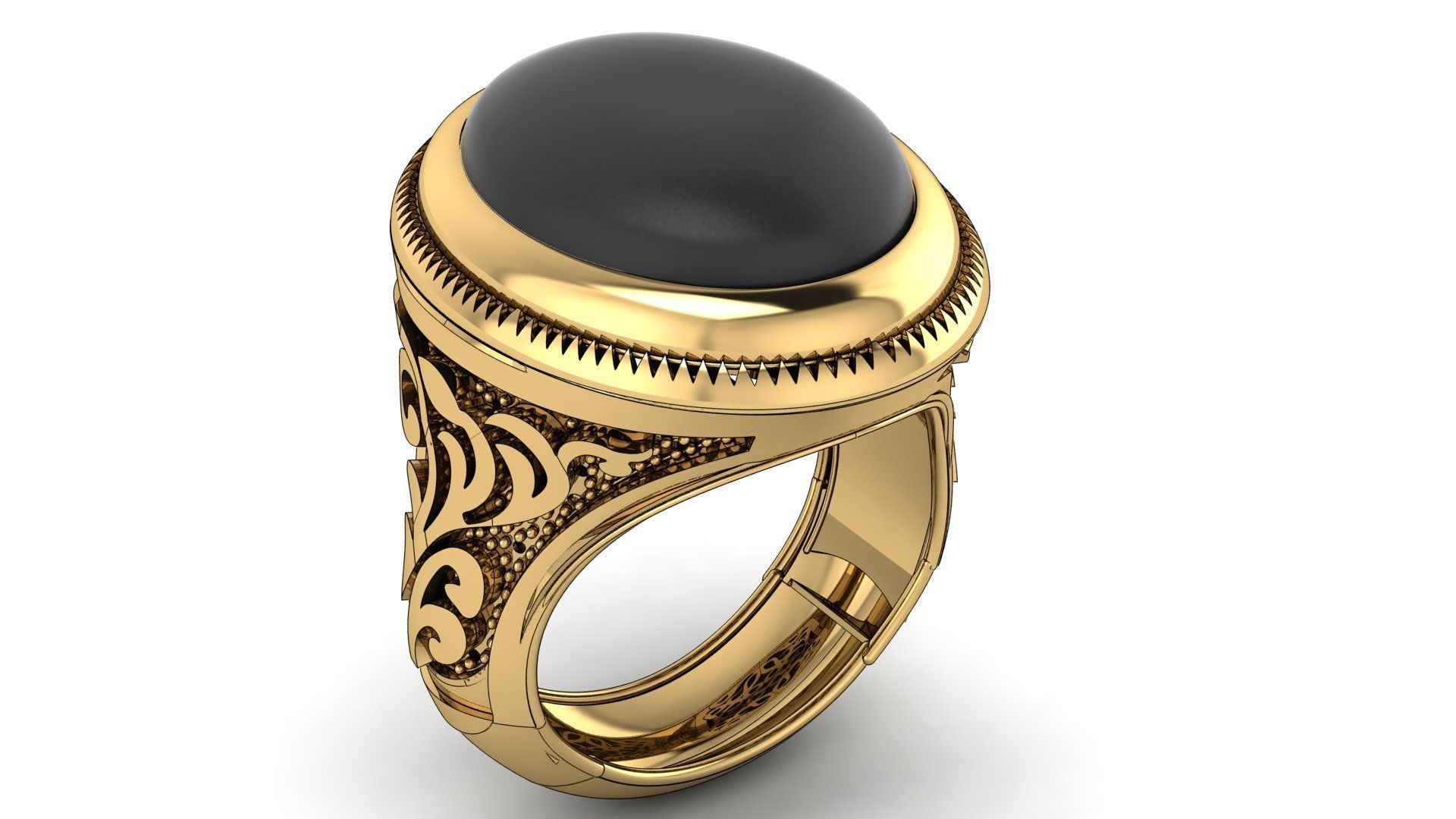 Italian Men Fashion Ring 3d Printable Model 3D print model_1