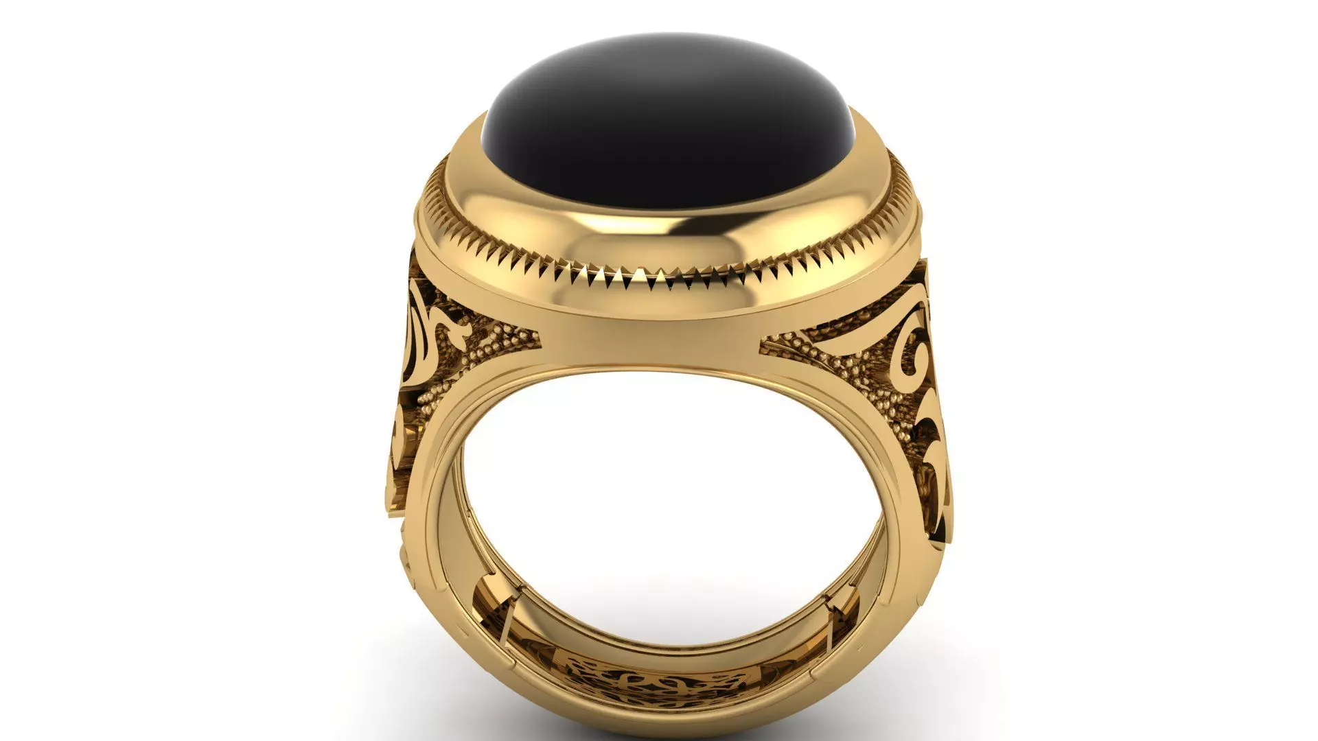 Italian Men Fashion Ring 3d Printable Model 3D print model_0
