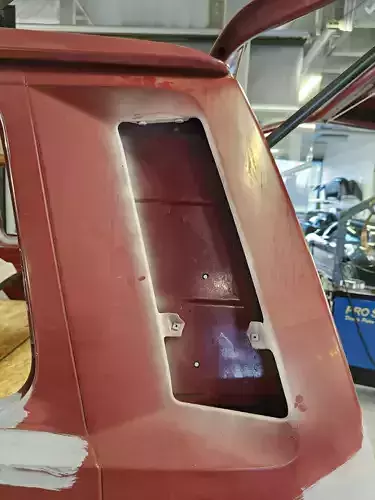 VW T3 rear side panel air inlet opening left scan