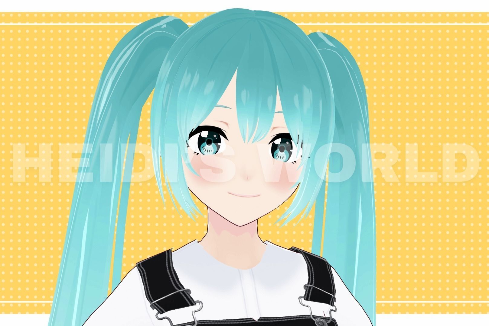 Vroid 3D Female Cute Miku Vtuber Model Avatar 3D model 3D model Low-poly 3D model_11