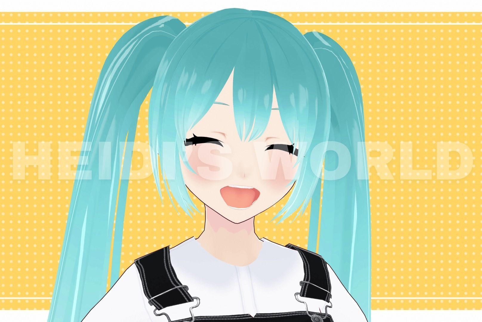 Vroid 3D Female Cute Miku Vtuber Model Avatar 3D model 3D model Low-poly 3D model_8