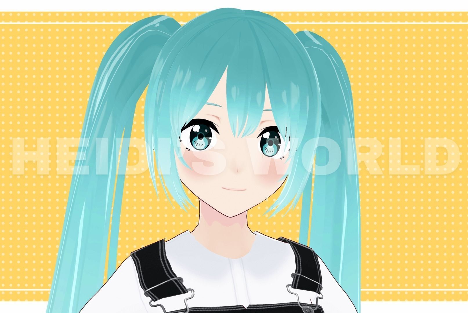 Vroid 3D Female Cute Miku Vtuber Model Avatar 3D model 3D model Low-poly 3D model_7