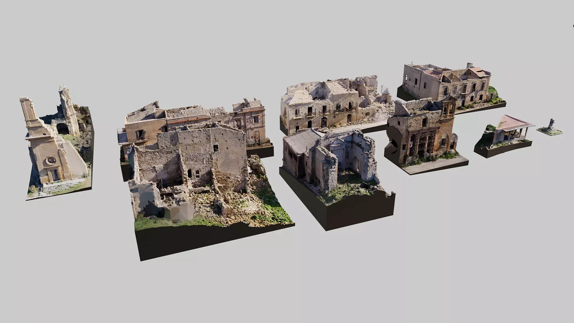 Abandoned-Buildings-Kitbash-Set-Vol2 3D model_0