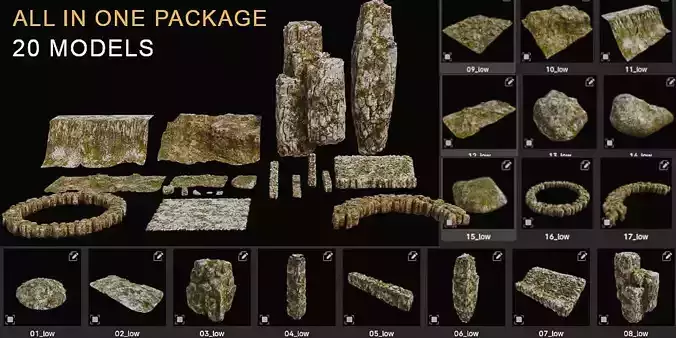 Cliffs And Rocks Collection