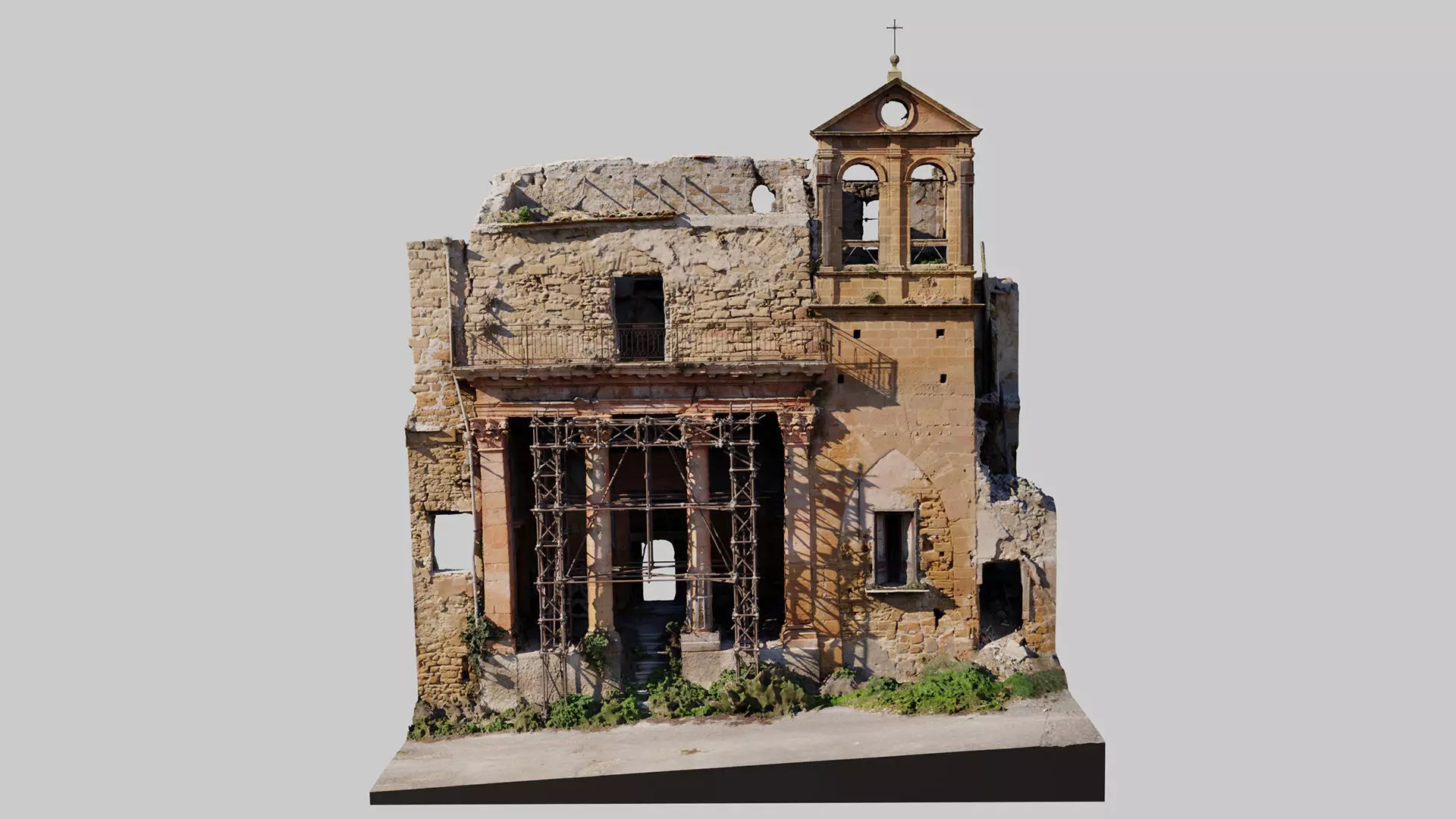 Abandoned-Building-Church-Facade-2 3D model_0