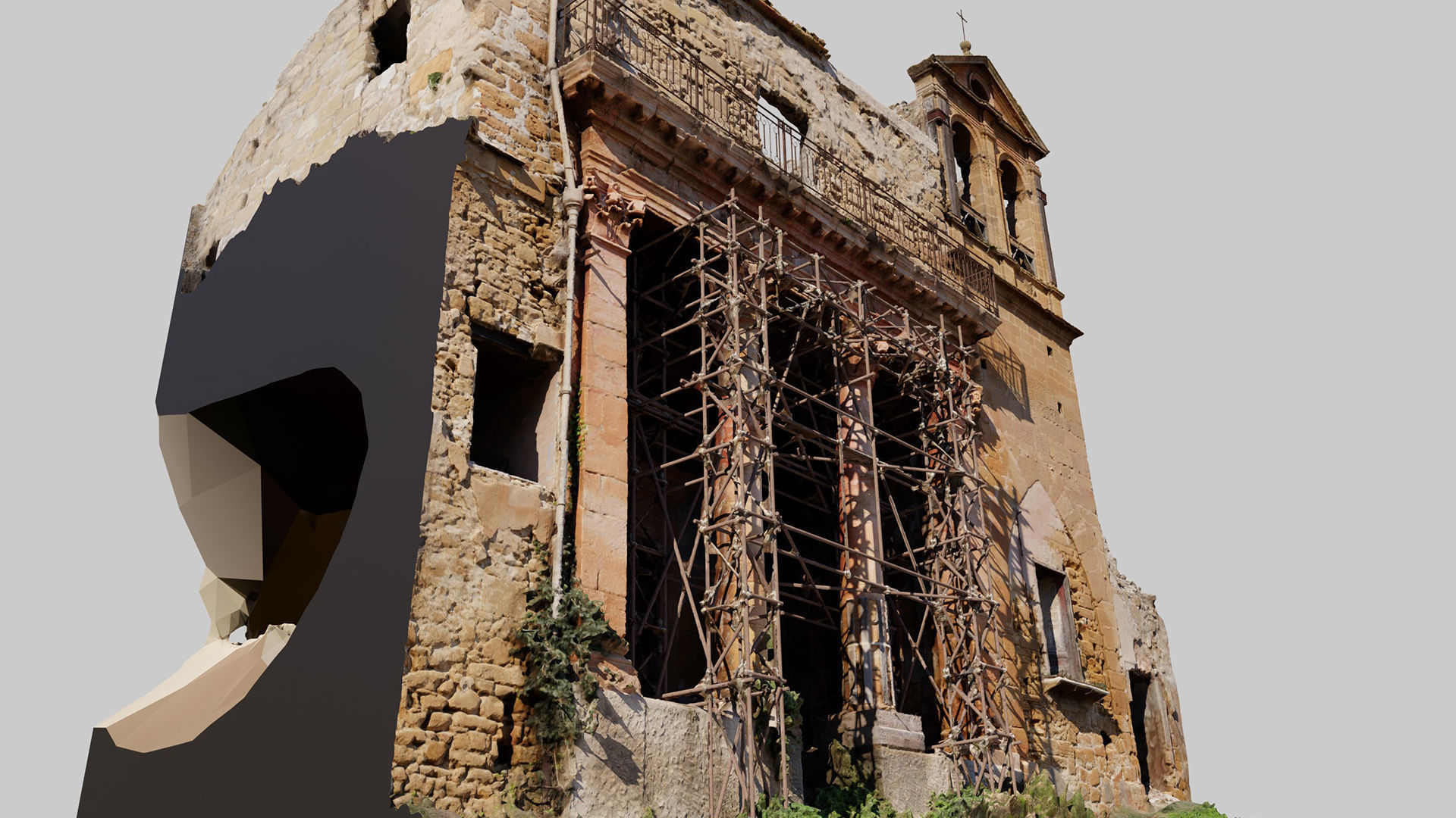 Abandoned-Building-Church-Facade-2 3D model_4