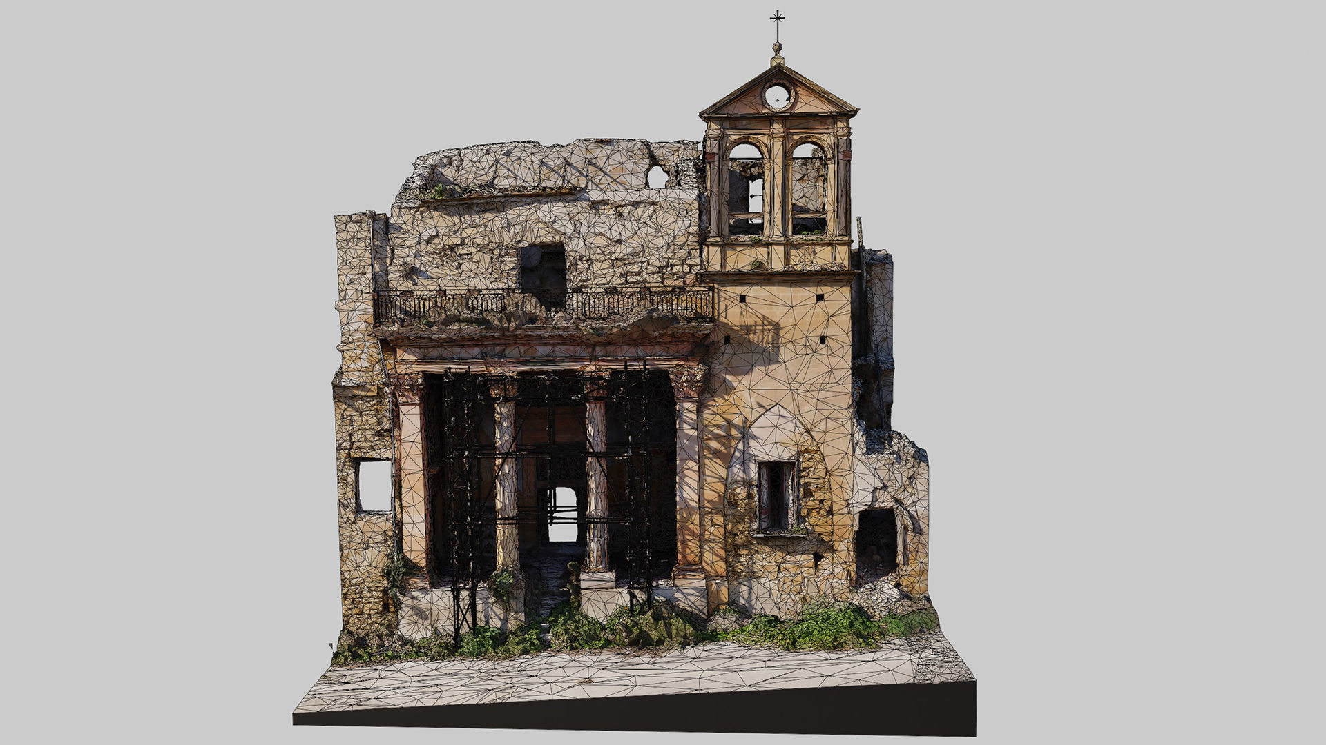 Abandoned-Building-Church-Facade-2 3D model_6
