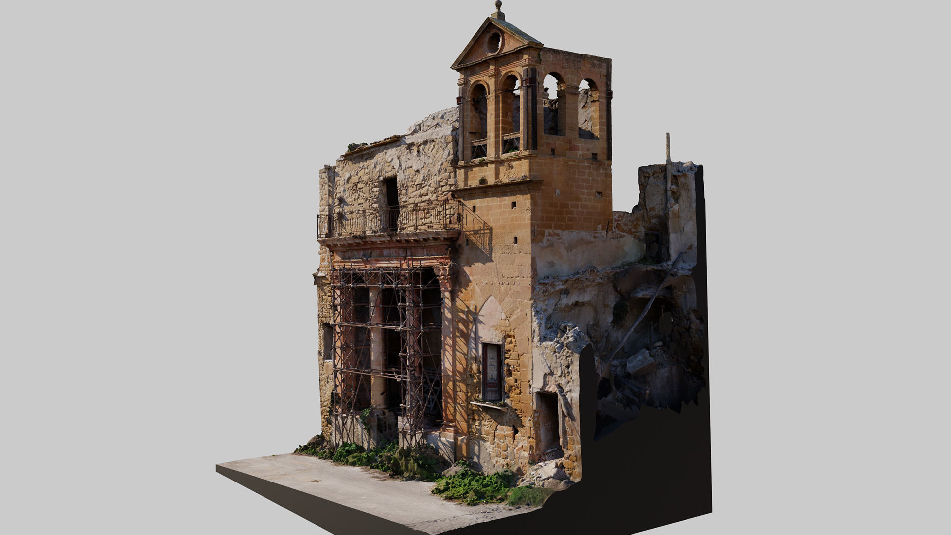 Abandoned-Building-Church-Facade-2 3D model_3