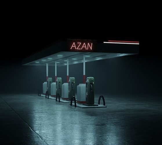 Gas Station 3D model
