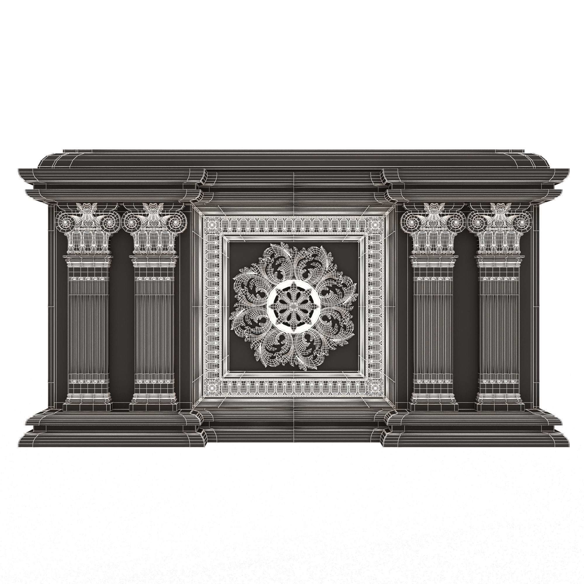 Chest 03 White Low-poly 3D model_6