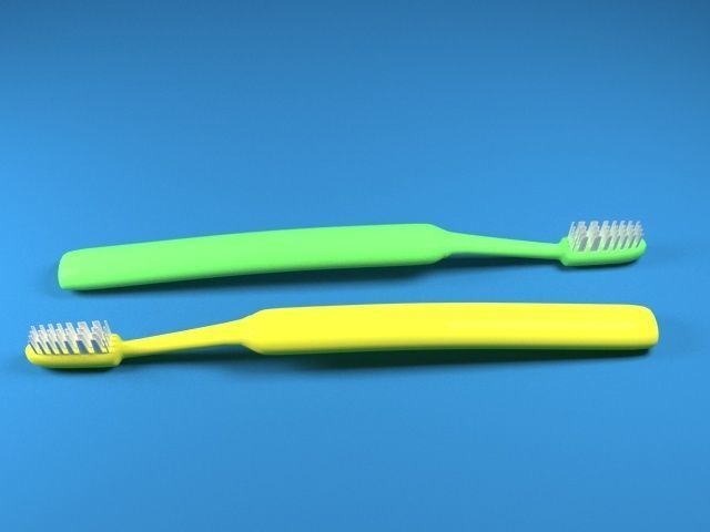 Toothbrush Low-poly 3D model_1