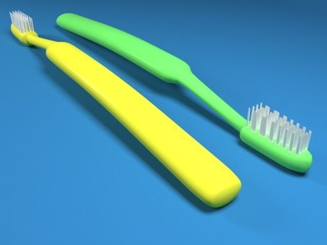 Toothbrush Low-poly 3D model_5