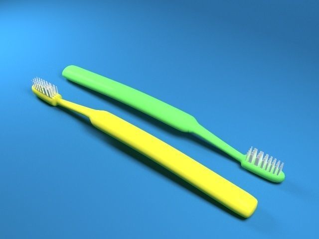 Toothbrush Low-poly 3D model_2