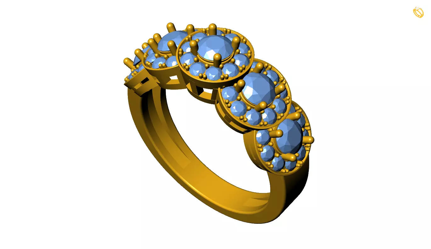 Diamond Ring 3D print model_0