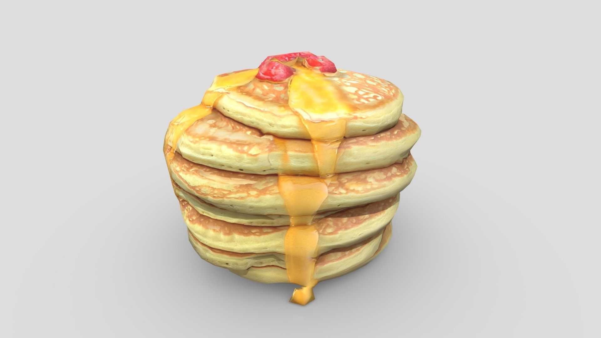 Pile of Pancakes Low-poly 3D model_5