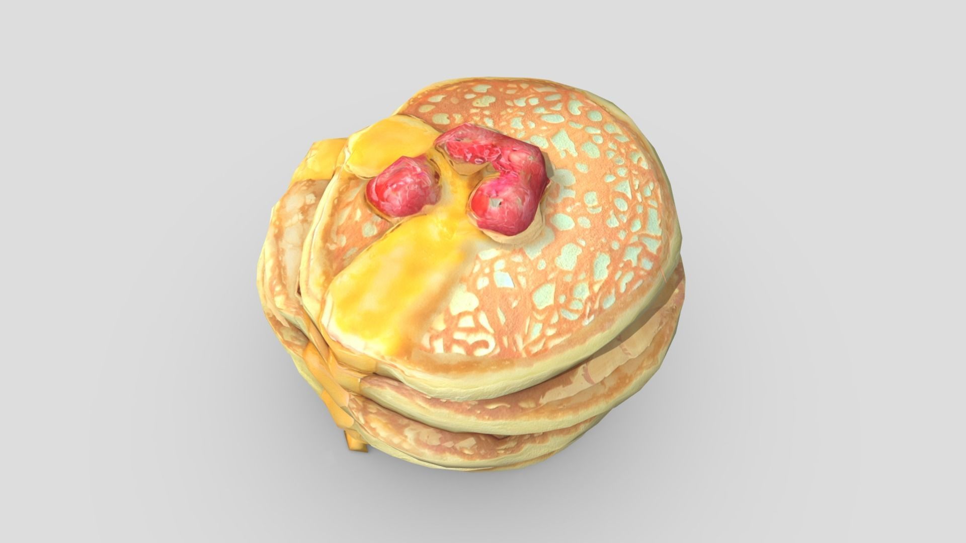 Pile of Pancakes Low-poly 3D model_7