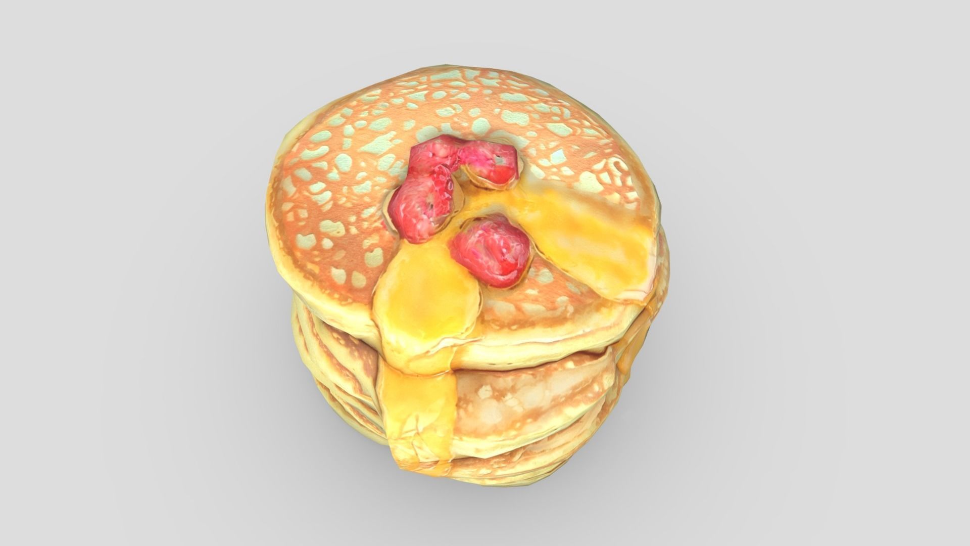 Pile of Pancakes Low-poly 3D model_3