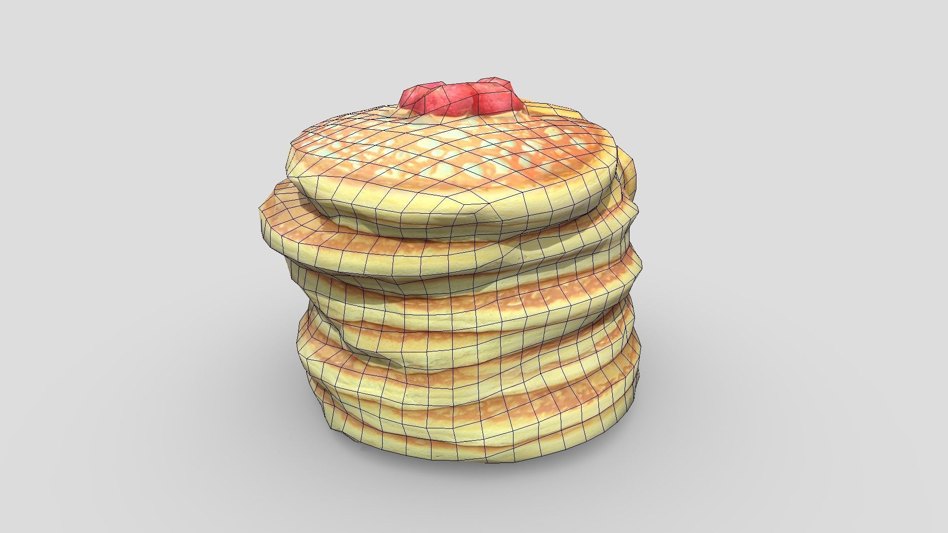 Pile of Pancakes Low-poly 3D model_10