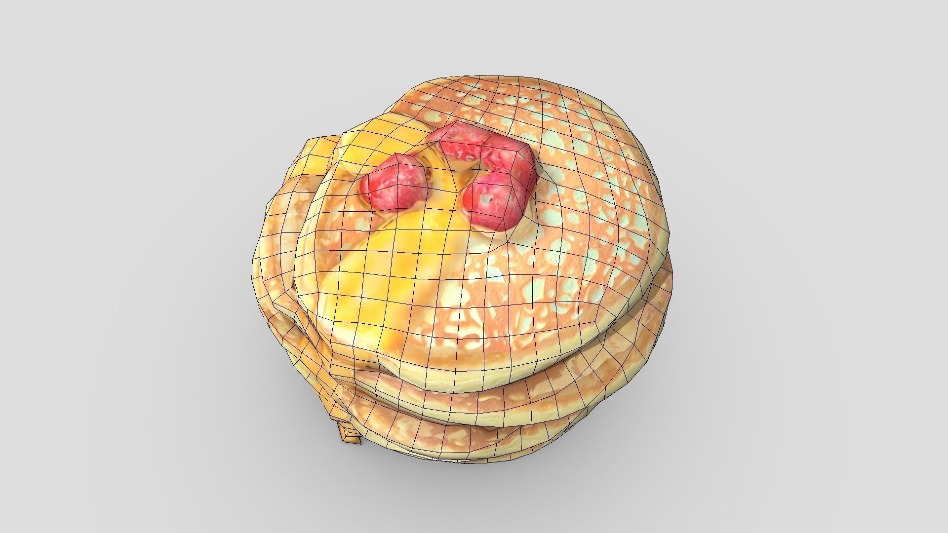 Pile of Pancakes Low-poly 3D model_8