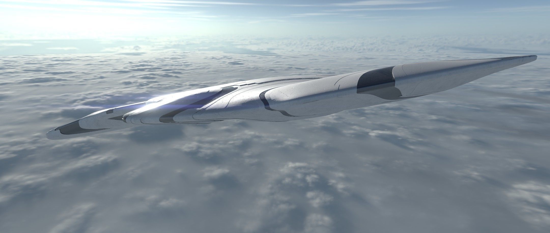 Asymmetric Spaceship 3D model_7