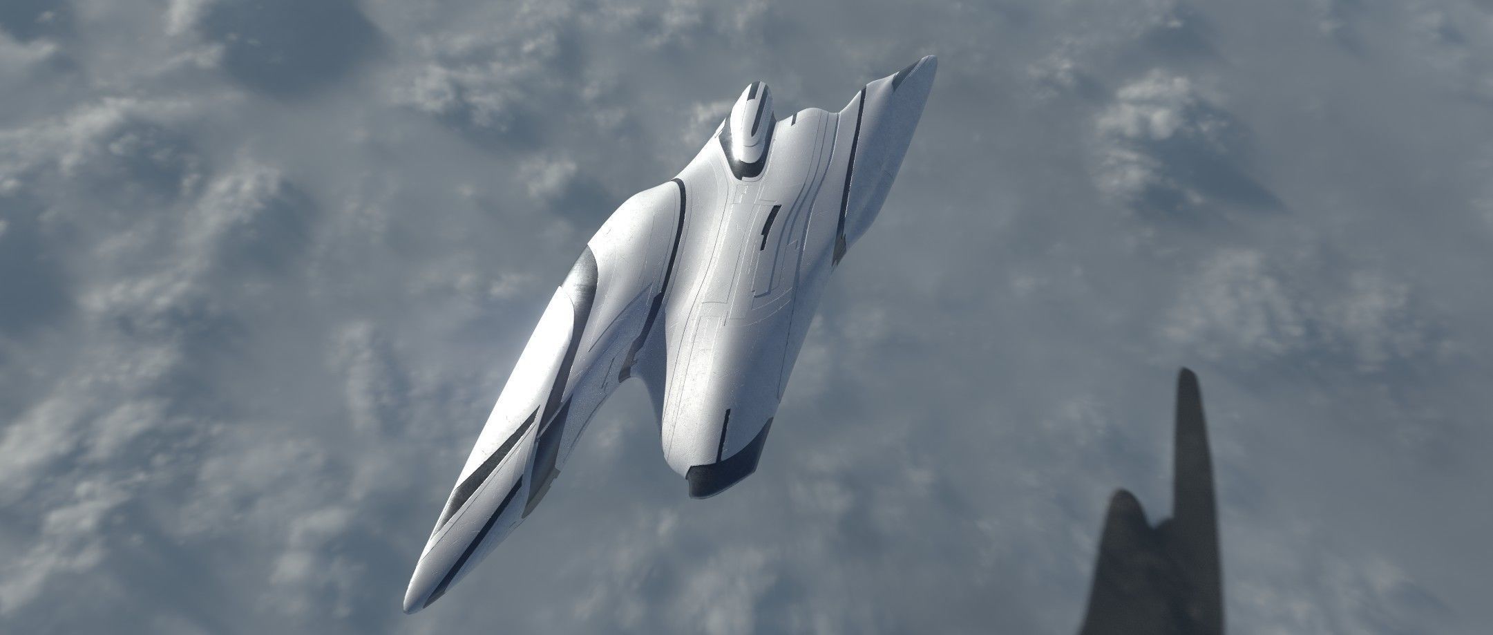 Asymmetric Spaceship 3D model_12