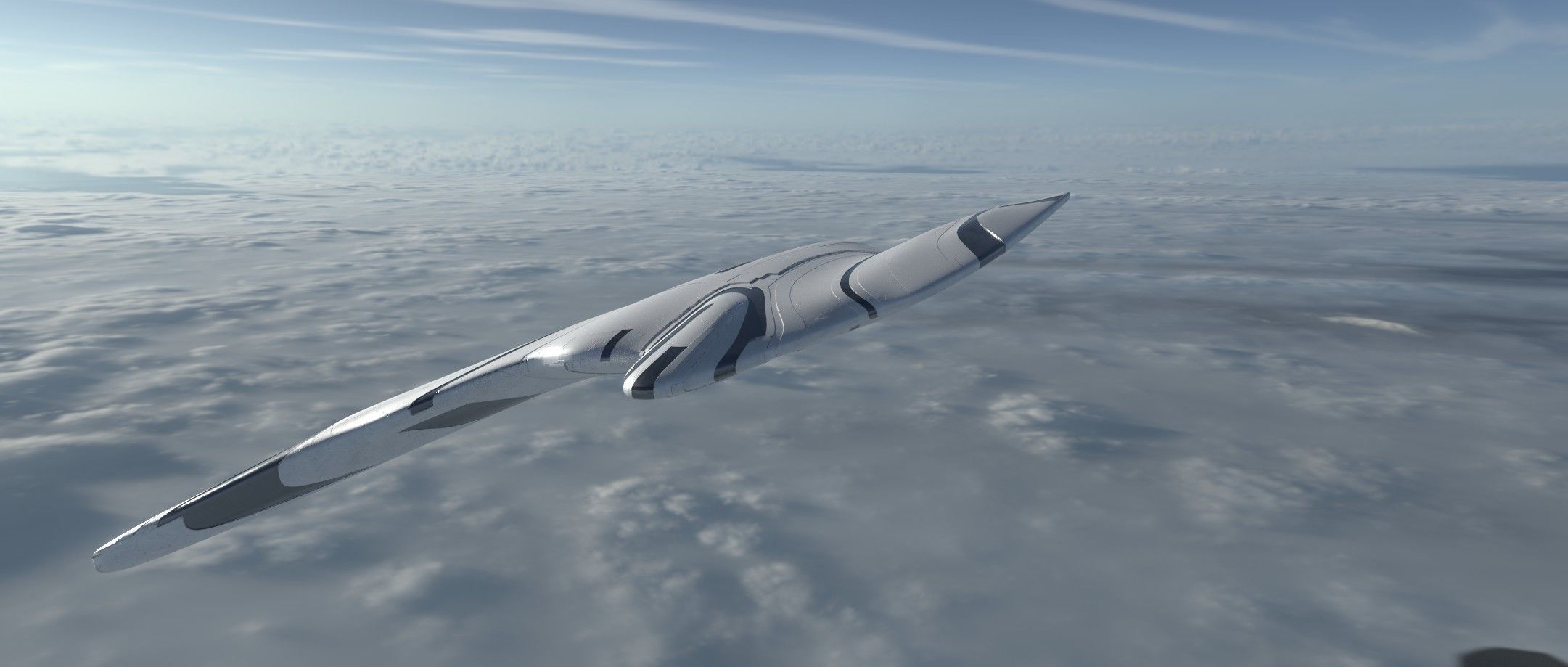 Asymmetric Spaceship 3D model_6