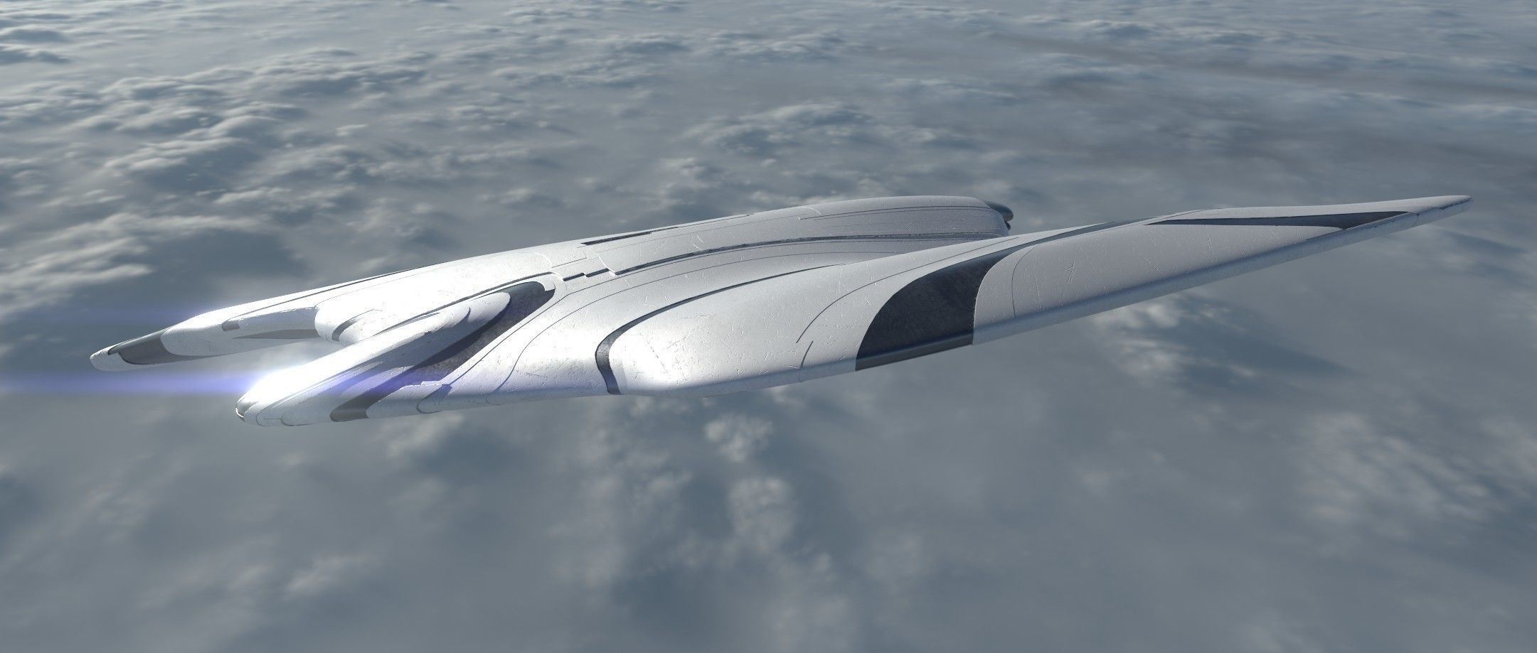 Asymmetric Spaceship 3D model_8