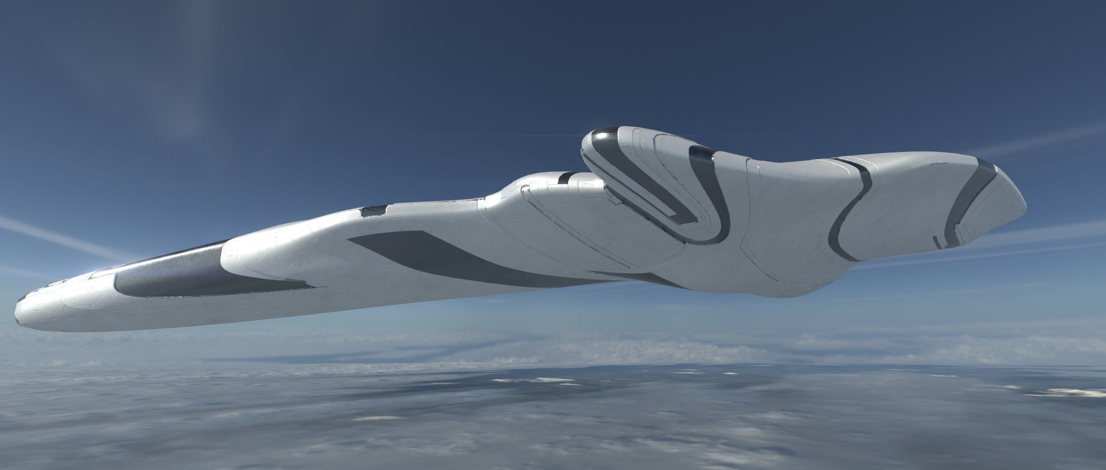 Asymmetric Spaceship 3D model_14