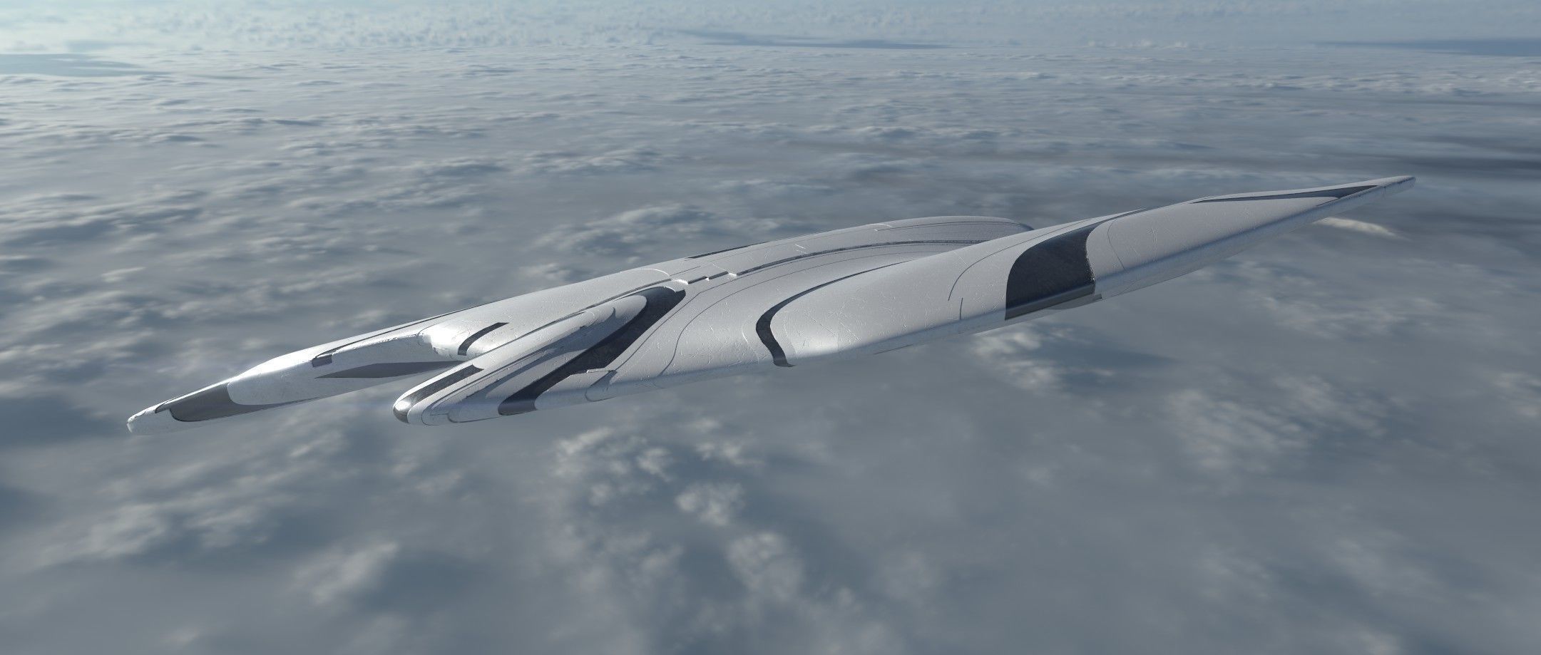 Asymmetric Spaceship 3D model_15