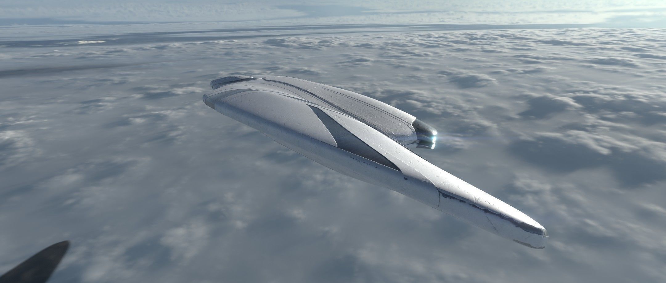 Asymmetric Spaceship 3D model_3