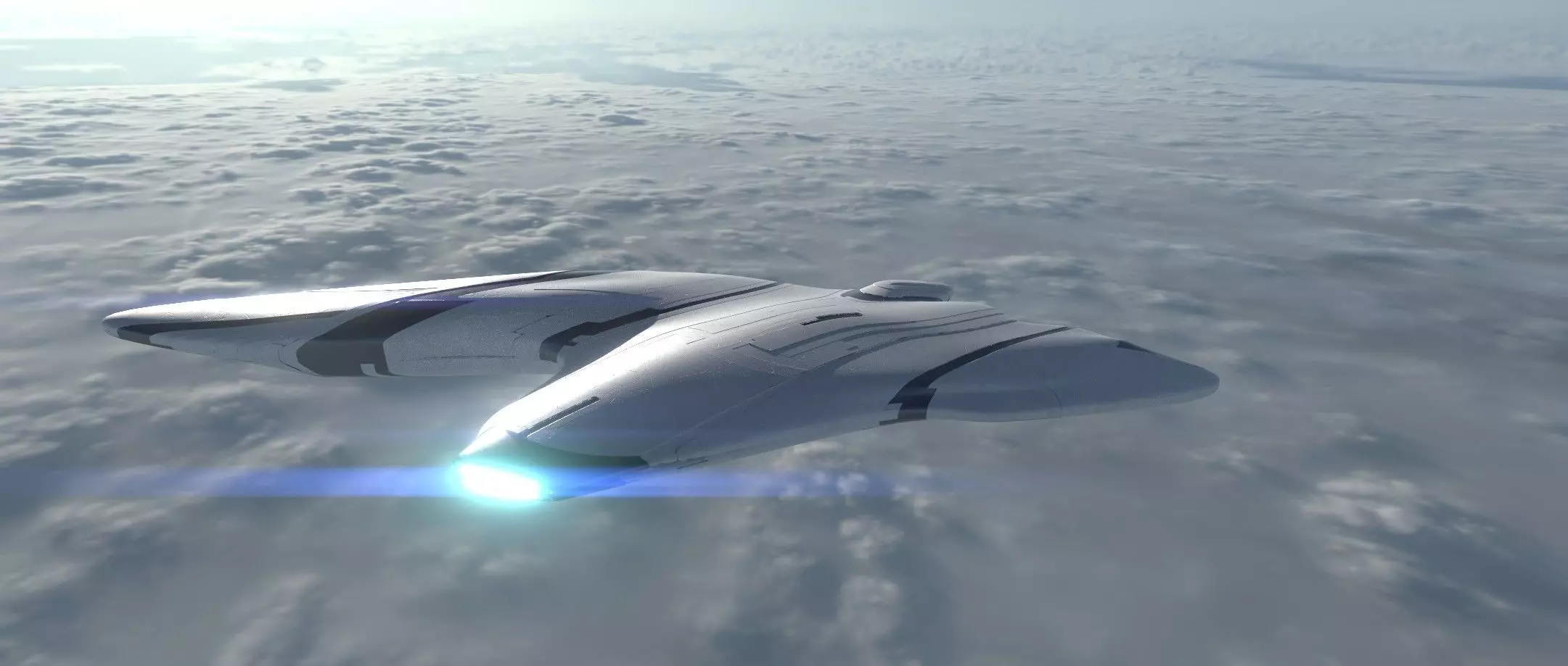 Asymmetric Spaceship 3D model_0