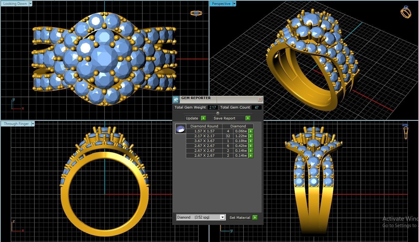 Women Ring 3D print model_1