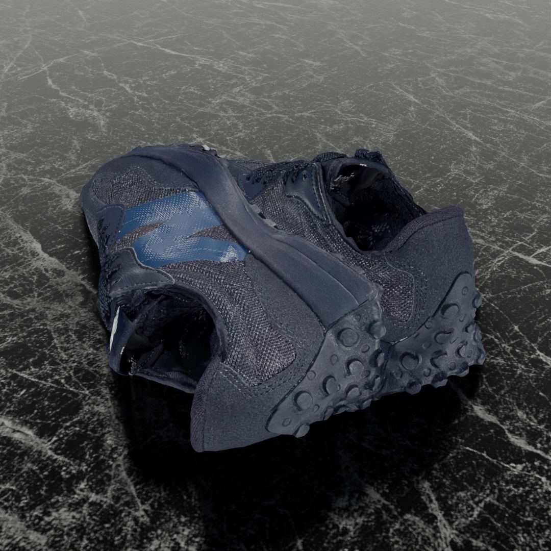 NEW BALANCE 327 3D SHOES - BLUE Low-poly 3D model_6