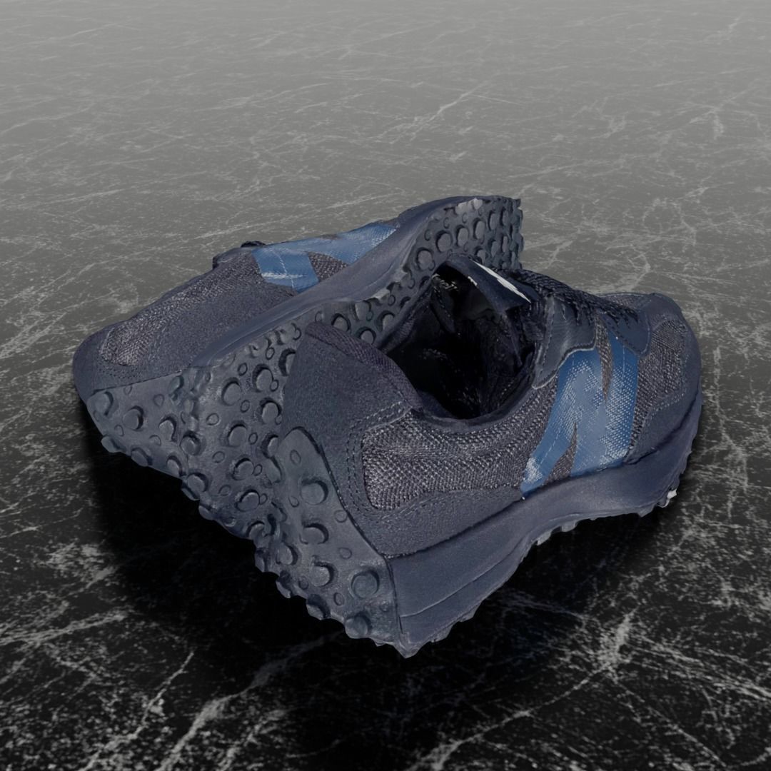 NEW BALANCE 327 3D SHOES - BLUE Low-poly 3D model_5