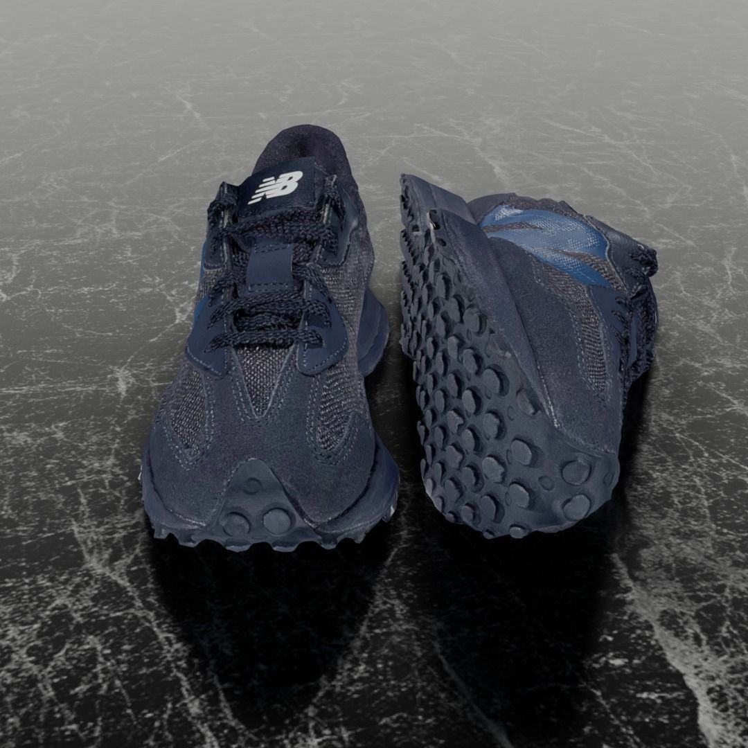 NEW BALANCE 327 3D SHOES - BLUE Low-poly 3D model_3
