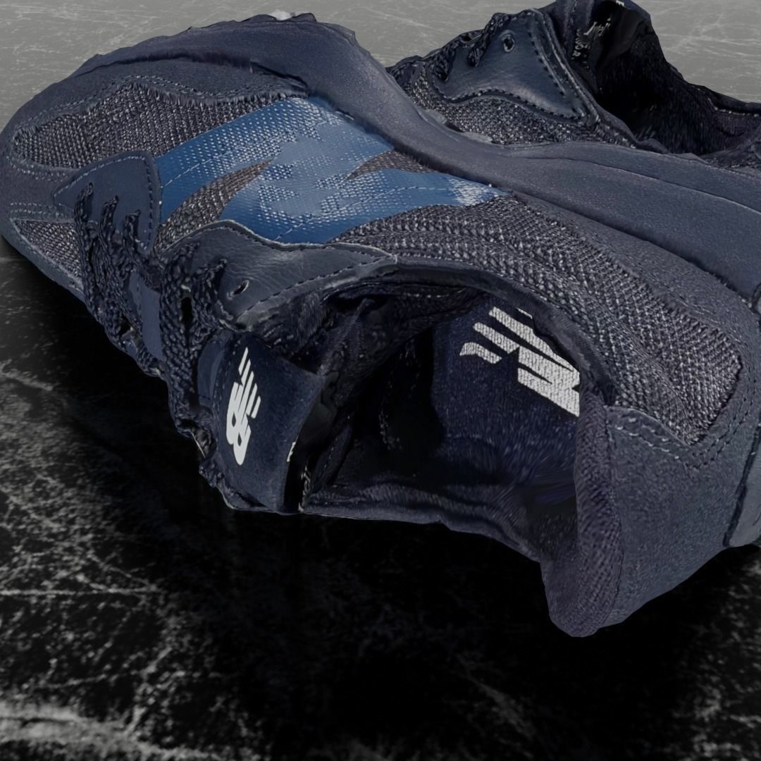 NEW BALANCE 327 3D SHOES - BLUE Low-poly 3D model_8