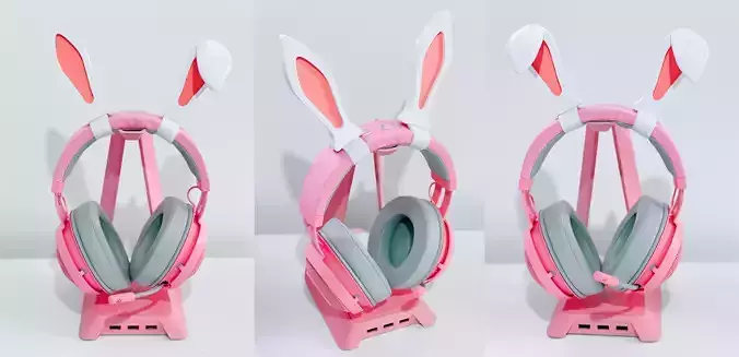 Bunny Ears for Headset - Headphone Attachment 3D print model