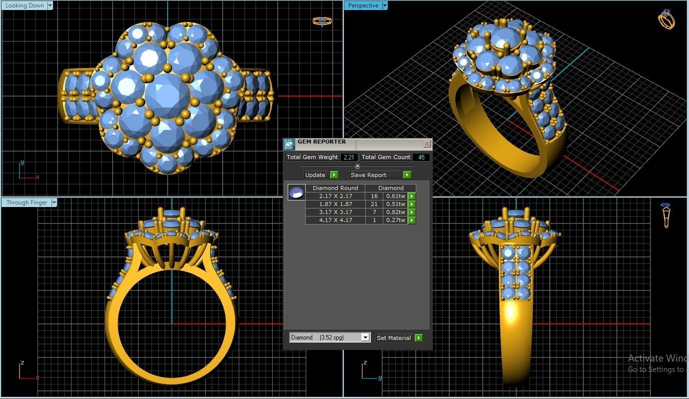 Woman Ring 3D print model_1
