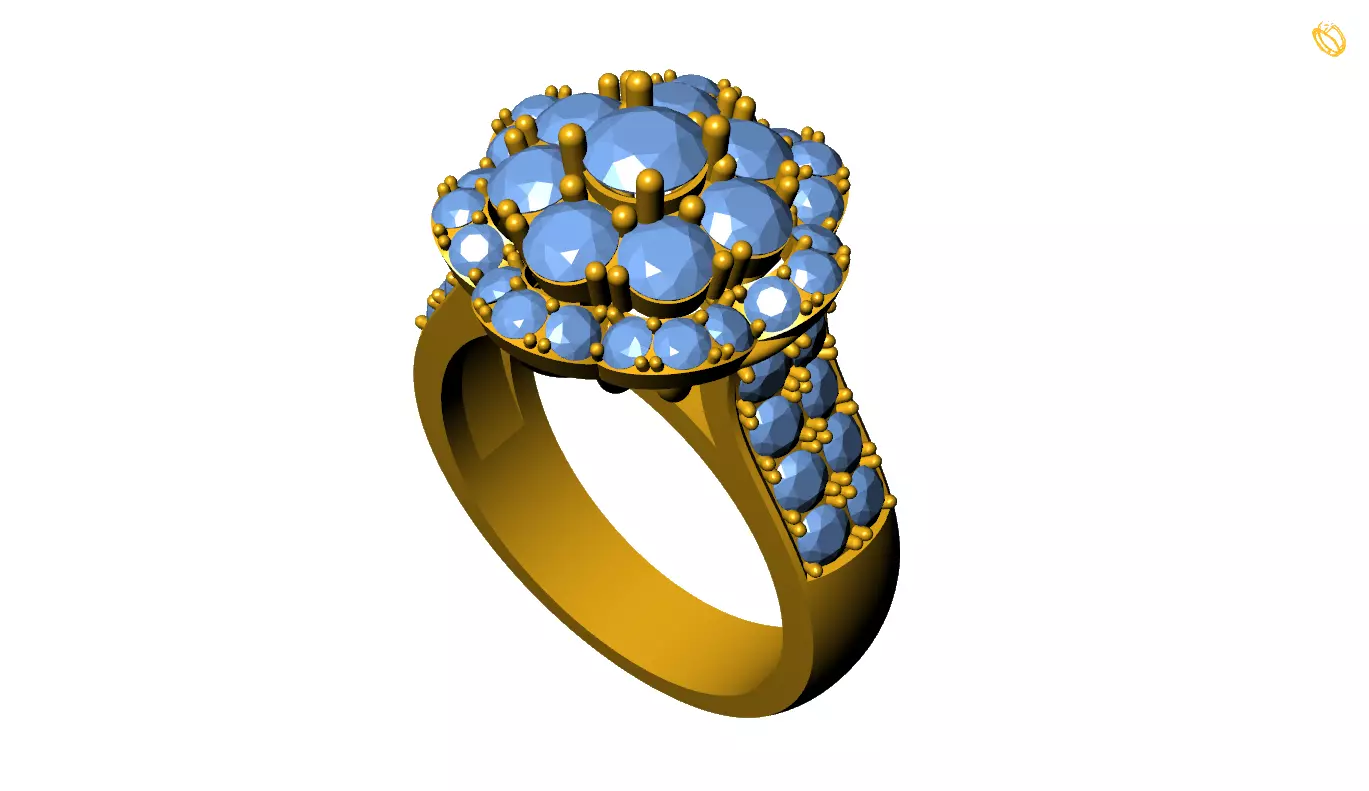 Woman Ring 3D print model_0