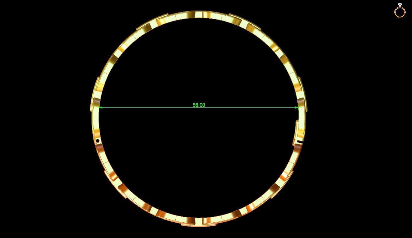 Gold Bangle 3D print model_1