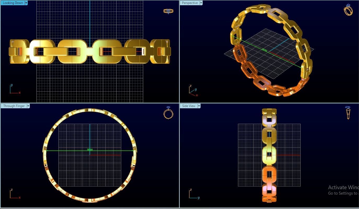 Gold Bangle 3D print model_2